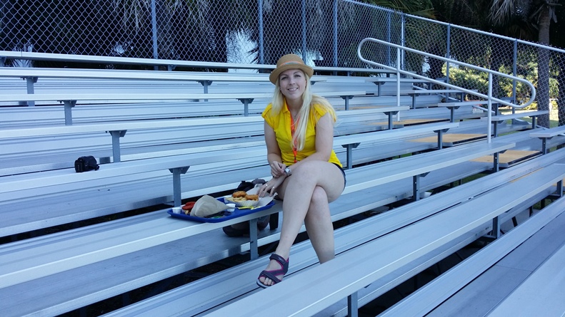 Pause auf der Besuchertrib&uuml;ne